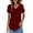 Burgundy, variant on V Neck T Shirts for Women Short Sleeve Loose Fit Summer Tops Basic Tee Casual Plain Tshirt S-5XL Grey