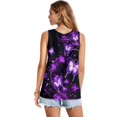 thumbnail image 2 of FUIALDOLG Purple Butterfly Tops for Women Sleeveless Tank Soft Comfort Casual Summer V Neck Tank Tops Regular Fit Casual T-shirt Basic Tee Blouse,5XL, 2 of 7