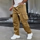 thumbnail image 1 of Pantalones largos para hombre, pantalones de trabajo al aire libre con características deportivas y de ocio, múltiples bolsillos, pantalones funcionales con cordón elástico y cremallera, pantalones ho, 1 of 9