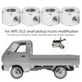 thumbnail image 4 of 5mm to 12mm Aluminum Alloy Hub Extension Adapter for WPL D12 RC Truck, Silver, 4 of 4