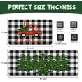 thumbnail image 3 of Christmas Kitchen Rugs and Mats Set of 2,Buffalo Plaid Red Farm Truck Merry Christmas Kitchen Mat,Xmas Winter Holiday Non Slip Low-Profile Sink Mat Decorations for Home Kitchen 18x48+18x30 Inches, 3 of 6