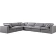 thumbnail image 2 of Meridian Furniture Serene Gray Durable Linen Fabric Modular Sectional, 2 of 5