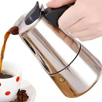 Ikoopy Stovetop Espresso Maker Versatile Time Saving Stainless Steel Moka Pot Easy to Clean Stove Top Coffee Makers Ergonomic Cafe Classic Induction Cookers for Home Using