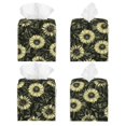 thumbnail image 2 of Tissue Sunflowers Box Cover Holder, Square by Xecao - Leather Decorative Organizer for Tabletop, Bathroom, Car, Office, 2 of 8