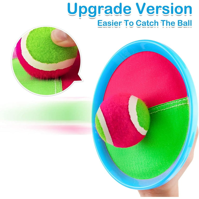 Paddle Catch Ball Set Toss and Catch Ball Game Set with 2 Paddles