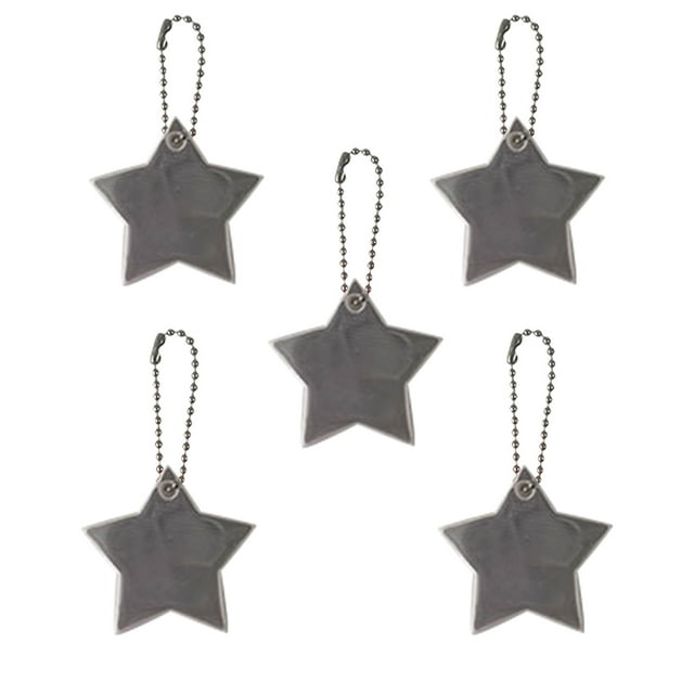 Limited Time Deal Iumwxz 5PCS Reflective Pendant Outdoor Reflective Pendant Star Shape Reflective Suitable for Backpack Riding Walking Running Summer Savings Camping Accessories Travel Accessories