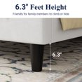 thumbnail image 5 of Allewie Queen Size Velvet Upholstered Bed Frame with Vertical Channel Tufted Headboard, White, 5 of 8