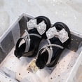 thumbnail image 2 of NOKIO Girls' Glitter Sandals Girls' Rhinestone Sandals Girls' Summer Sandals Girls' Comfort Sandals Summer New Rubber Sole Lightweight Breathable Rhinestone Bow Girls Beach Sandals, 2 of 8