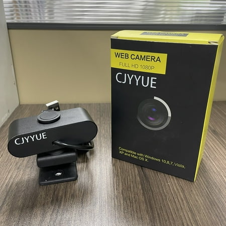 CJYYUE Webcam 1080p HD Computer Camera with Microphone Plug and Play USB Computer Web Camera for Calls, Video Conferencing, Live Streaming, with Privacy Shutter and Tripod,Web Cam for PC/Desktop