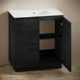thumbnail image 6 of St. Tropez 36" Freestanding Bathroom Vanity in Black Oak with 3-Hole Widespread Sink Top, 6 of 7