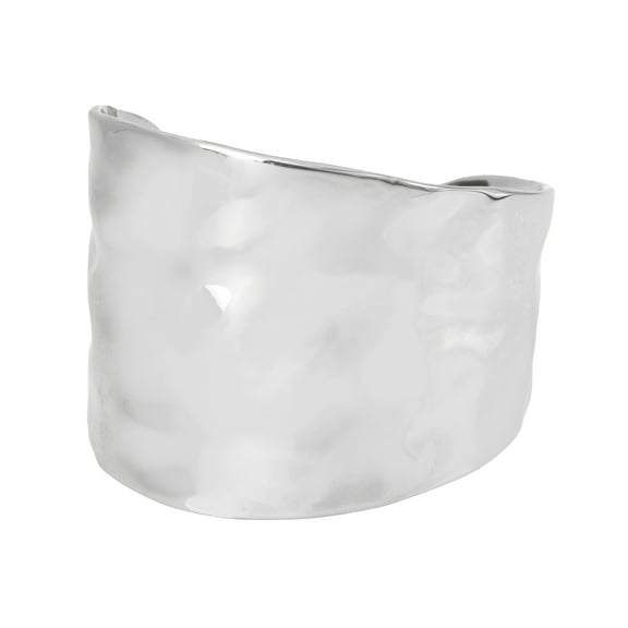 Robert Lee Morris Soho Silver Hammered Cuff Silver Bracelet, 5.25" Length