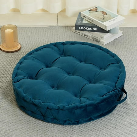 

Meditation Floor Pillow Large Floor Seat Cushion 23.6inch Round Floor Pillows Seating for Adults Solid Thick Meditation Cushion