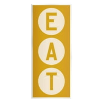 Stupell Industries Retro Style Eat Circle Letters Sign Graphic Art Unframed Art Print Wall Art, Design by Ryan Fowler