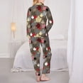 thumbnail image 3 of Pajama Sets for Women 2 Pcs, Maple colorful Button Down Long Sleeve Sleepwear Lounge PJ Sets, 3 of 6