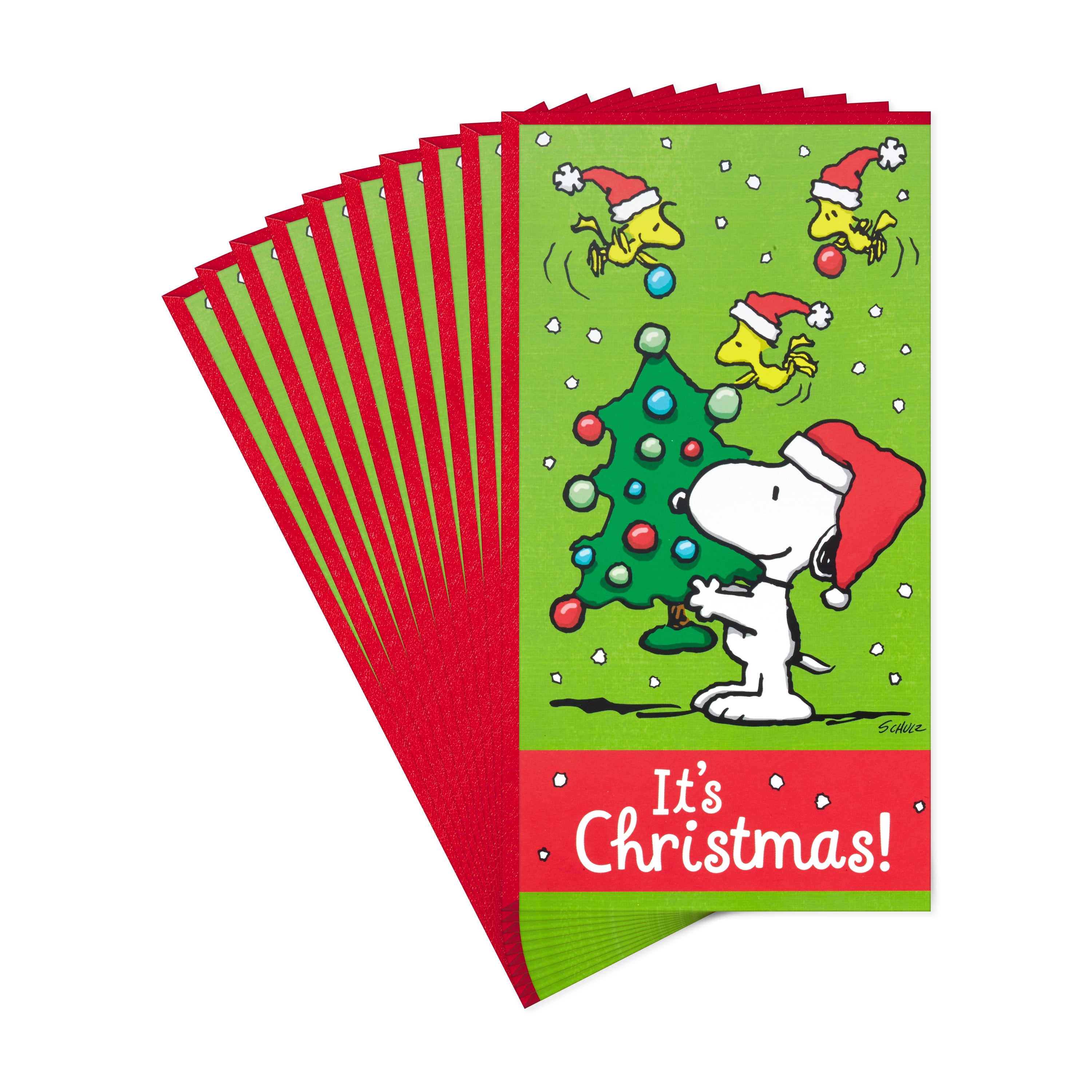 Kids Kraft Ossian Pack of 4 Xmas Money Gift Wallets Colourful Cash Note Gift Voucher Card with Assorted Traditional Festive Christmas Designs Santa Elf Snow Snowman Tree Present Snowflake