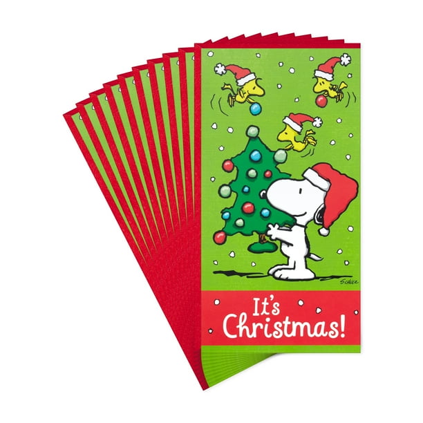 Hallmark Peanuts Pack Of Christmas Money Or Gift Card Holders Snoopy Christmas Tree 10 Cards With Envelopes Walmart Com Hallmark Peanuts Pack Of Christmas Money Or Gift Card Holders Snoopy Christmas Tree 10 Cards With Envelopes Walmart Com