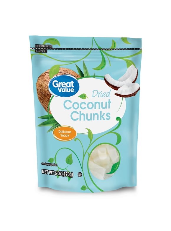Great Value Dried Coconut Chunks, 6 oz