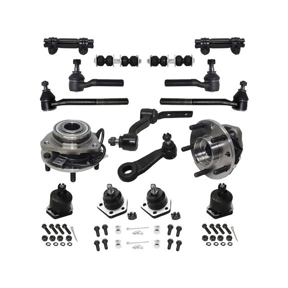 Front Ball Joint Sway Bar Link Tie Rod End Kit - Compatible with 1997 - 2001 Oldsmobile Bravada Base 1998 1999 2000