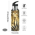 thumbnail image 5 of ALAZA Golden Palm Leaves Water Bottle Insulated Flask Stainless Steel Straw Lid 20 oz, 5 of 6