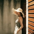 thumbnail image 5 of 1PC Women Straw Sun Hats Large Wide Brim Natural Raffia Panama Beach Caps Holiday, 5 of 5