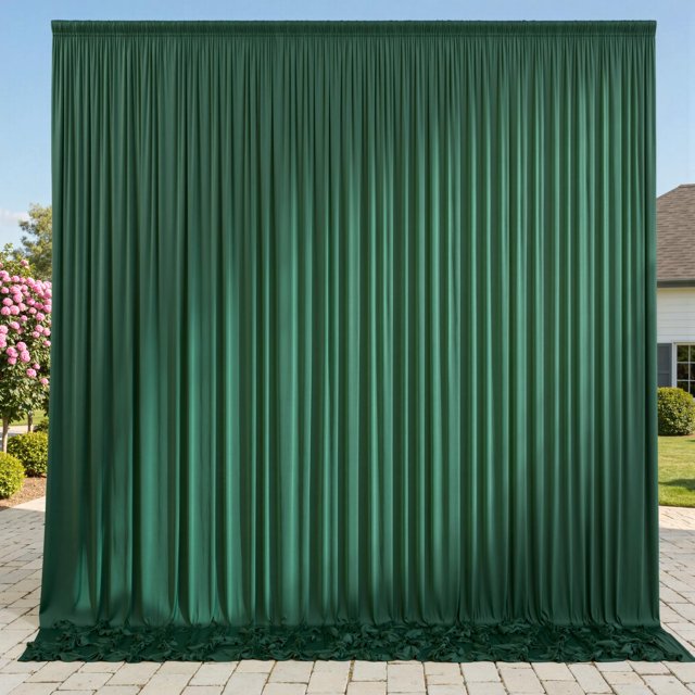 Cortinas de telón de fondo NSSONBEN, antiarrugas, color verde cazador, 3 x 2,4 m