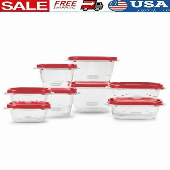 Food Storage Containers 16 Piece Set Stackable Bpa Free Meal Prep Microwave Safe