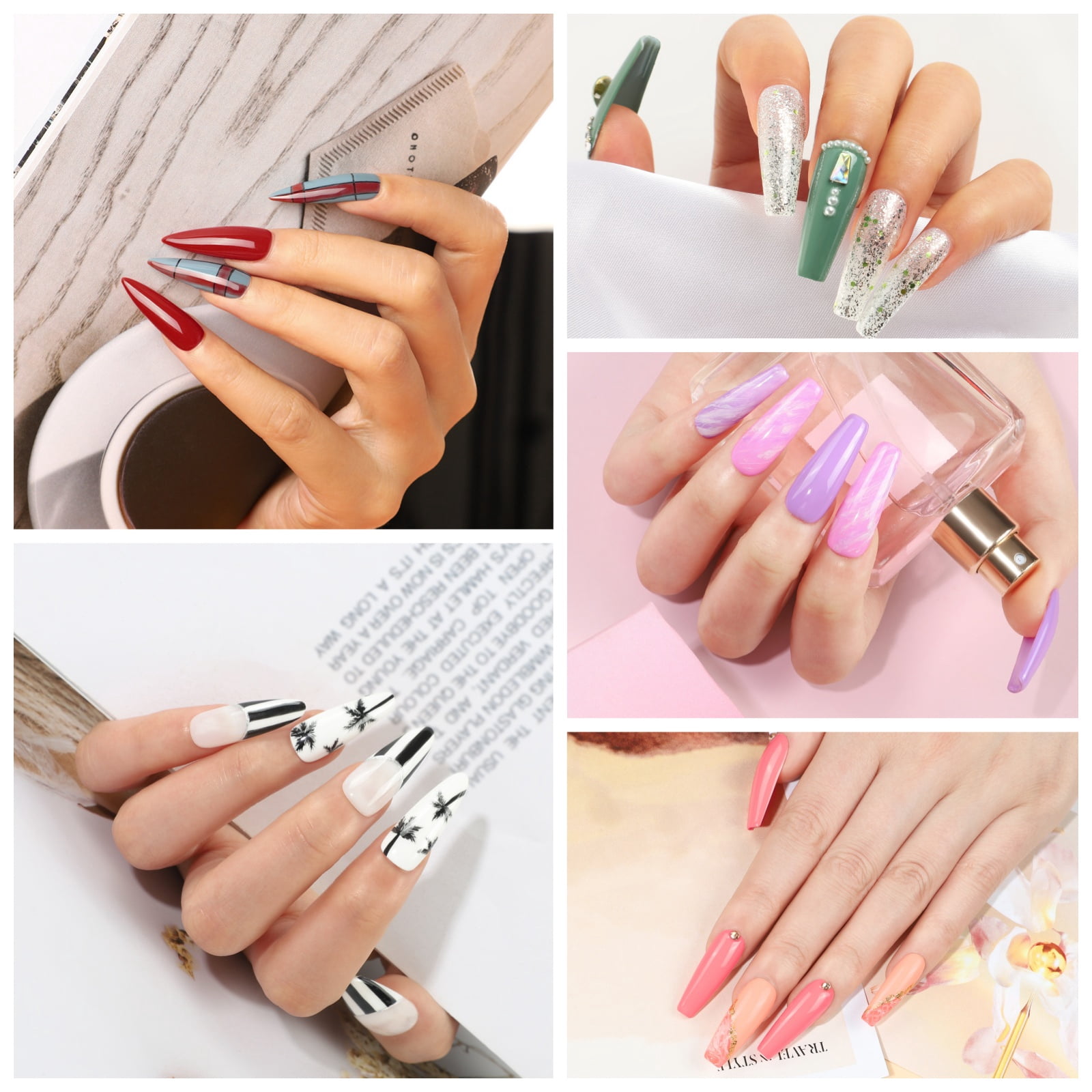 COSCELIA Gel Nail Kit with U V Light Starter Kit 20 Colors Gel Nail Polish Multi-Type Top Base Coat Nail Art Decorations Gel Manicure Nail Kit Gifts for Women
