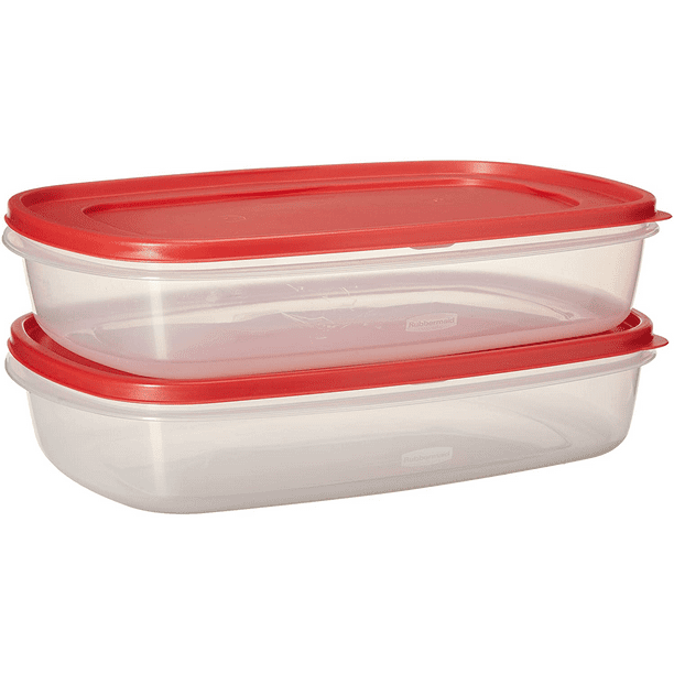 Rubbermaid Easy Find Lid Square 1.5Gallon Food Storage Container, 2