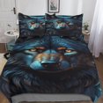 thumbnail image 3 of D pour Garçons Filles avec Housse de Couette Loup, Faune, Animal, Pièces, Double, 3 of 5