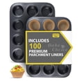 thumbnail image 1 of Bake Choice Set de 2 moldes para muffins antiadherentes de 12 cavidades, 1 of 9