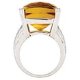 thumbnail image 5 of 925 Sterling Silver Square Cut Solitaire Citrine Ring, 5 of 5