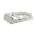 thumbnail image 3 of Meridian Furniture Plush Standard Cream Velvet Modular Sectional, 3 of 8