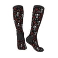 thumbnail image 4 of Balery Skeleton with Roses Printed Novelty Socks Men's Women's Crew Socks Sports Socks Knee High Socks Cotton Socks Quirky and Cool Socks, 4 of 9