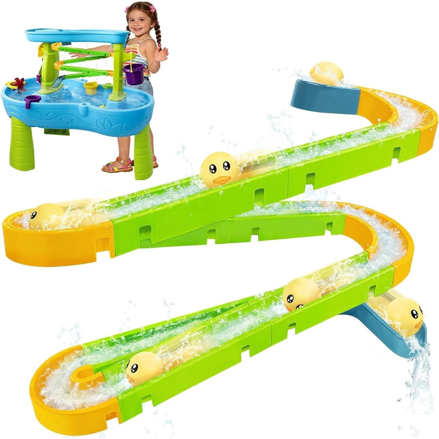 Water Slide Toys for Step2 Rain Showers Water Table Accessories, Quick-Instal...