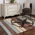 thumbnail image 3 of Western Texas Star Vintage Area Rugs 3'x5', Small Throw Rugs for Living Room Bedroom, Country Farmhouse Star Wooden Brown Indoor Outdoor Rug Non-Slip Low Pile Carpet Runner Reversible Floor Mats, 3 of 8