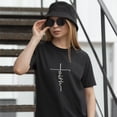 thumbnail image 2 of Faith Cross Embroidery Christian T-Shirt for Men Women, 2 of 3