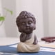 thumbnail image 2 of Adorno Hecho de Té, Bebida Decoración para hogar, Miniatura - Blanco perfecl Pequeña estatua de Buda, 2 of 6