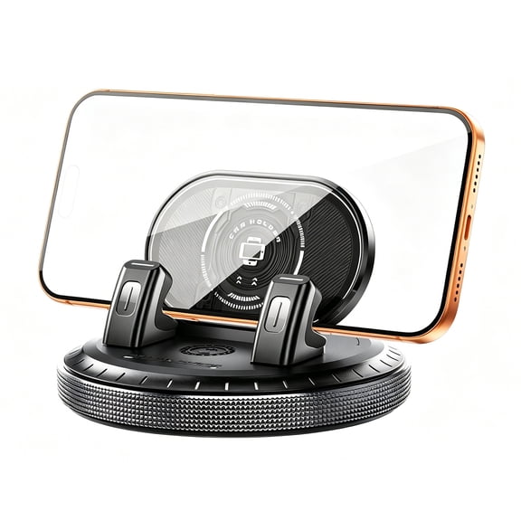 Elnone Black 360° Rotatable Car Phone Holder, Auto Lock Mount for Cell Phones