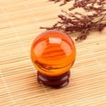 thumbnail image 4 of Ball Amber  Ball  Sphere  Ball Sphere Craft Collection 1Pc Asian Rare Natural Quartz Amber Color  Healing Ball Sphere 40mm+Stand, 4 of 8