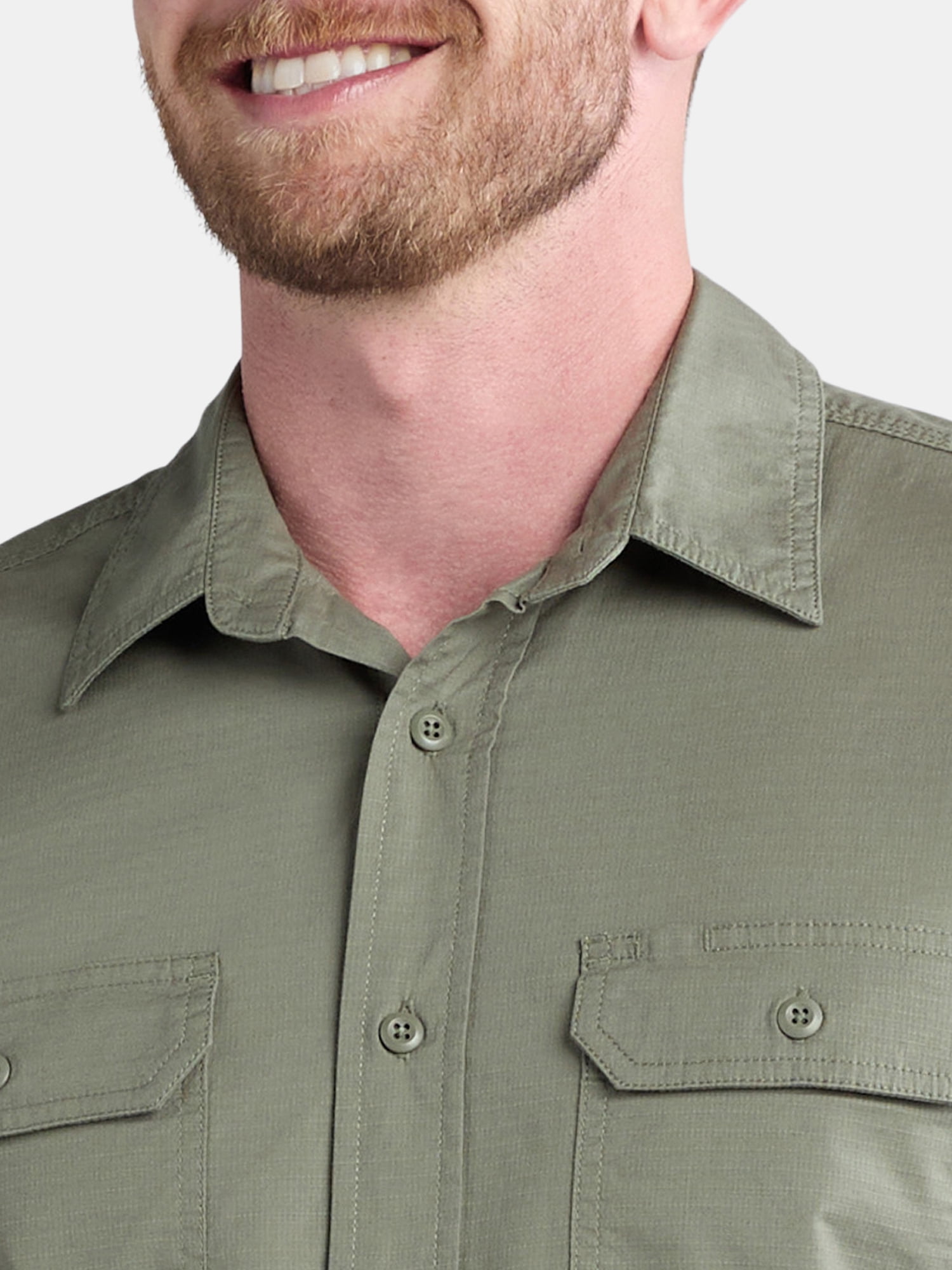 Brahma Men's Ripstop Work Shirt with Long Sleeves, Sizes S-5XL