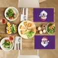 thumbnail image 4 of Fade-Resistant Christmas Placemats Christmas-featured Entry Mat - 6Pack 17.7"x13" Cartoon Style Stylish Santa Claus Non-Slip Entryway Door Mats - for Coffee Table Table Decoration, 4 of 5