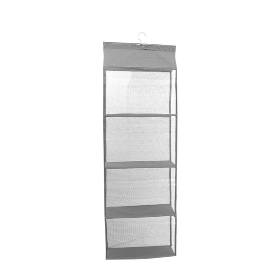 GETAJGHSD Wall Hanging Storage Bag in Light Grey with Mesh Shelves, 1Pc Organizer for Household Storage and Space Saving
