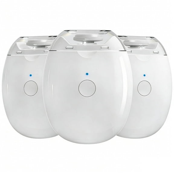 3pcs Automatic Fingernail Grinder, Electric Nail Clipper with LED Light & 3 Speeds, Auto Fingernail Cutter and Polishing Trimmer for Baby Senior Adults