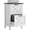 Distressed White, variant on HOMCOM 2 Drawer Vertical File Cabinet with Silent Slides, Rustic Farmhouse Filing Cabinet with Barn Doors for A4/Letter Size, Printer Stand with Storage for Home Office, Rustic Brown