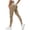 Khaki, variant on Duoif Women's Hollowed Out High Waisted Yoga Pants for Running and Fitness Womens Bottoms Black L