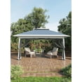thumbnail image 2 of Huisuilinss Outdoor Gazebo,13FT Pop Up Canopy Tent,Instant Gazebo Tent,Outdoor Canopy Shelter,Sun Shade With 2 Tiers Roof & Mosquito Netting For Patio Lawn Garden Backyard & Deck, 2 of 9