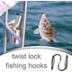 thumbnail image 5 of 30 Pcs Twist Lock Fishing Hooks High Steel Spring fishing hooks Barbed Swivel Fishing Hooks for Saltwater, Freshwater Fishing, 5 of 5