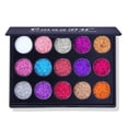 thumbnail image 1 of 15 Colors Sequined Eyeshadow Palette, Shiny High-gloss Eyeshadow, 1 of 2