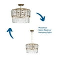 thumbnail image 5 of Progress Lighting Chevall 3-Light Pendant, Gold Ombre, Artisanal Glass, Modern Organic, Luxe, Transitional, 17" x 15.12", 5 of 12