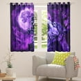 thumbnail image 5 of Erosebridal Purple Wolf Curtains for Bedroom,Moon Galaxy Wolf Curtains Blackout,Hunting Safari Curtains & Drapes Exotic Boho Style Window Curtains 2 Panels 38"Wx54"L, 5 of 6